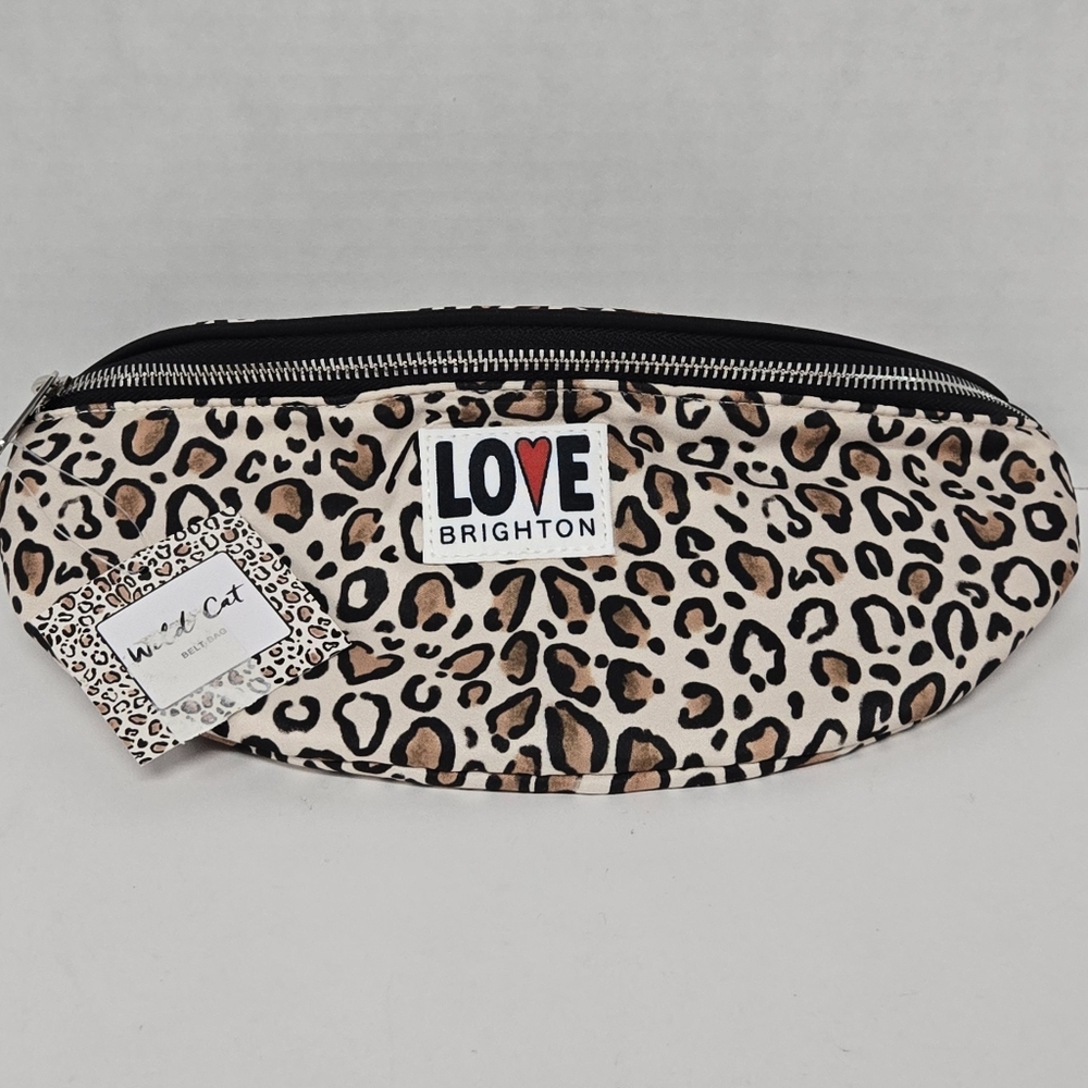 Love Brighton Wild Cat Leopard Belt Bag 11"X5 1/2"